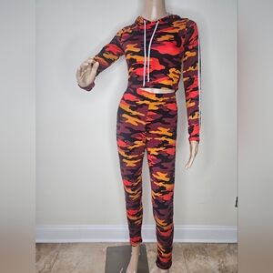 Orange Camo Tennis Court 2 Piece Set